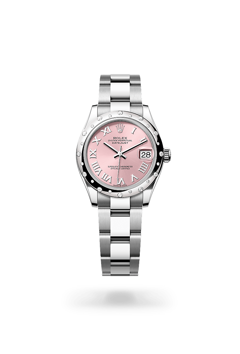 Rolex Oyster, 31 mm, Oystersteel, white gold and diamonds M278344RBR-0021